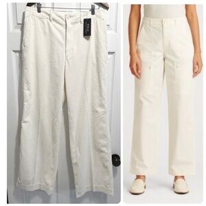 NWT Ralph Lauren POLO Corduroy Pants Wide Leg Cream Size 10 12 Brand New